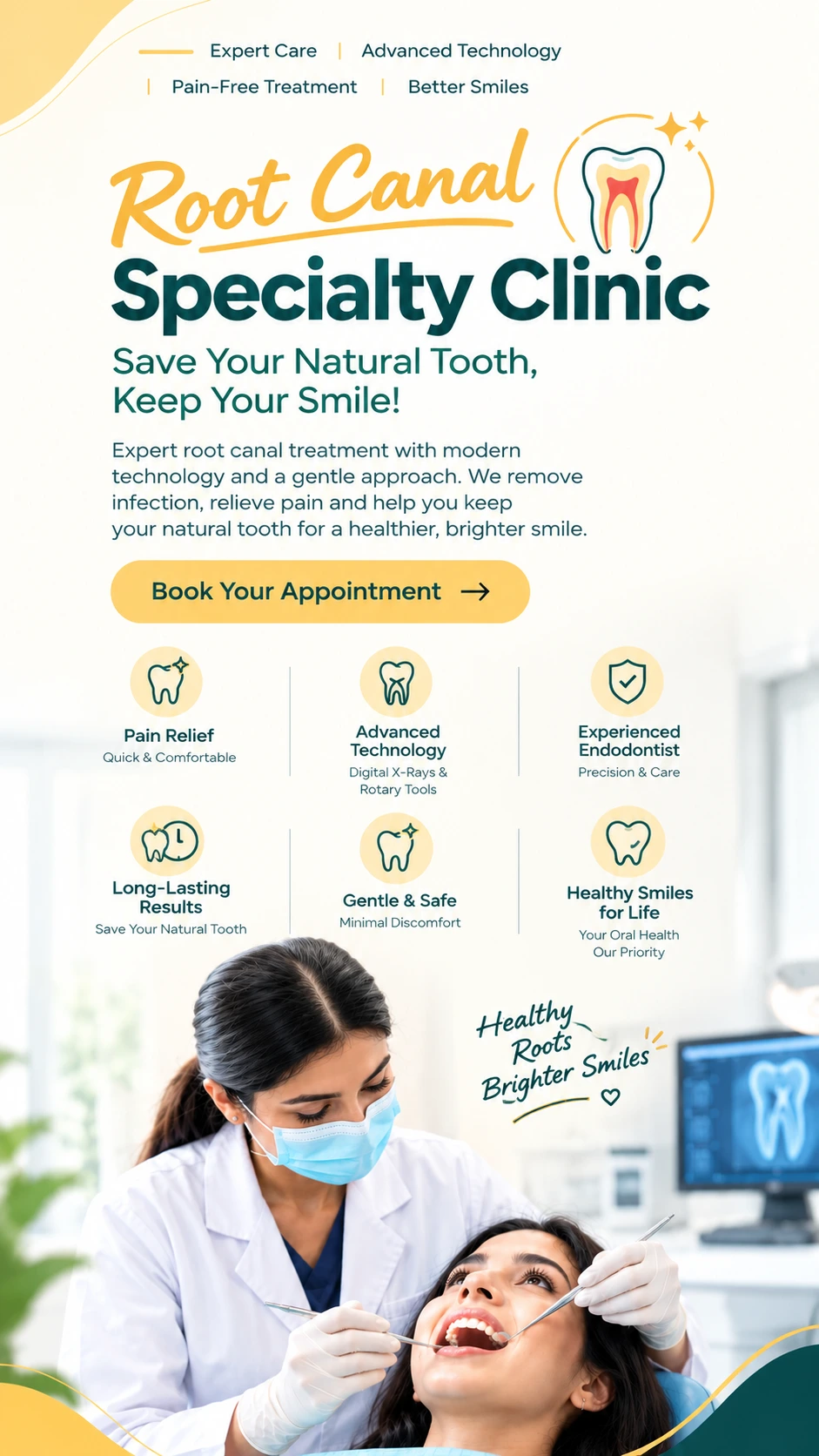 Root Canal Specialty Clinic Infographic